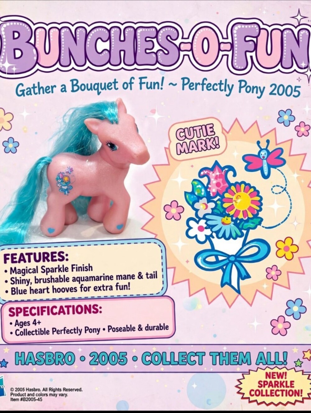 My Little Pony G3 Bunches-O-Fun 2005 Perfectly Pony - Glitter Body, Tinsel Hair